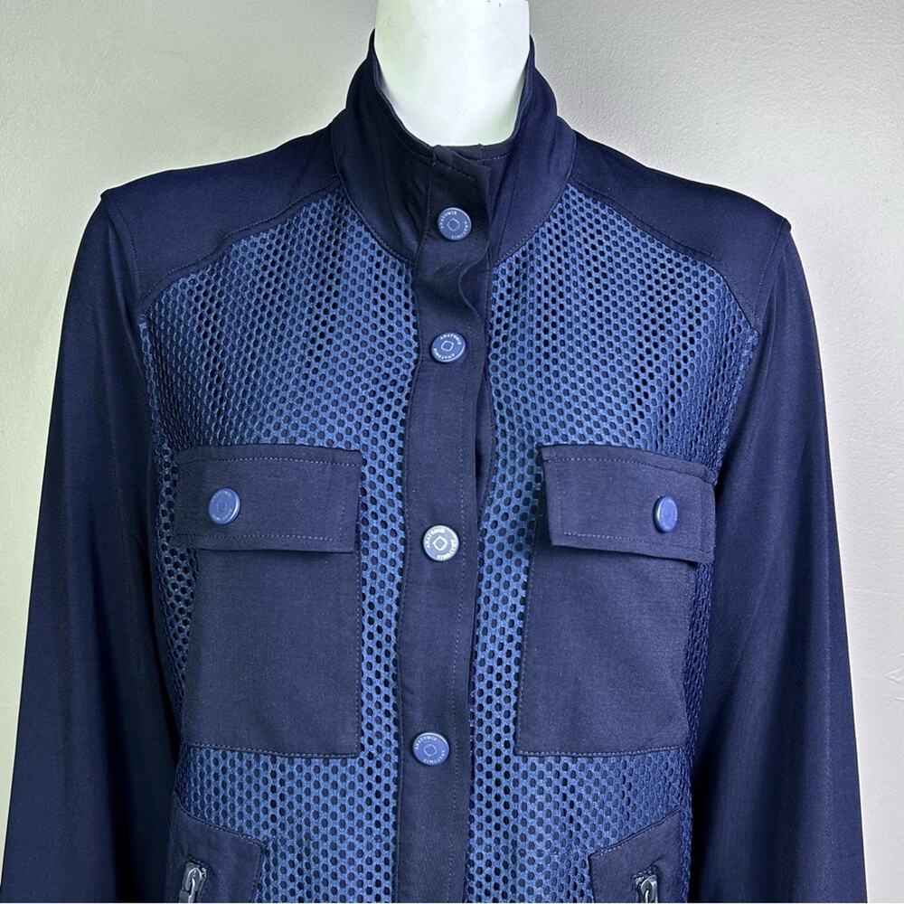 Anatomie Jacket Large netting utility sporty luxury sheer Italy blue travel - Picture 3 of 16